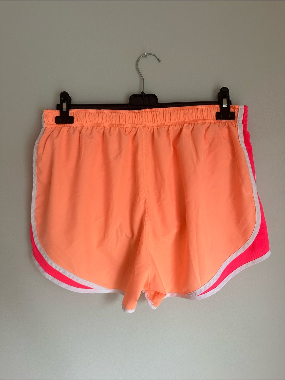Nike Tempo Womens XL Dri-FIT Running Shorts Pink Coral Orange Lined - Picture 2 of 6